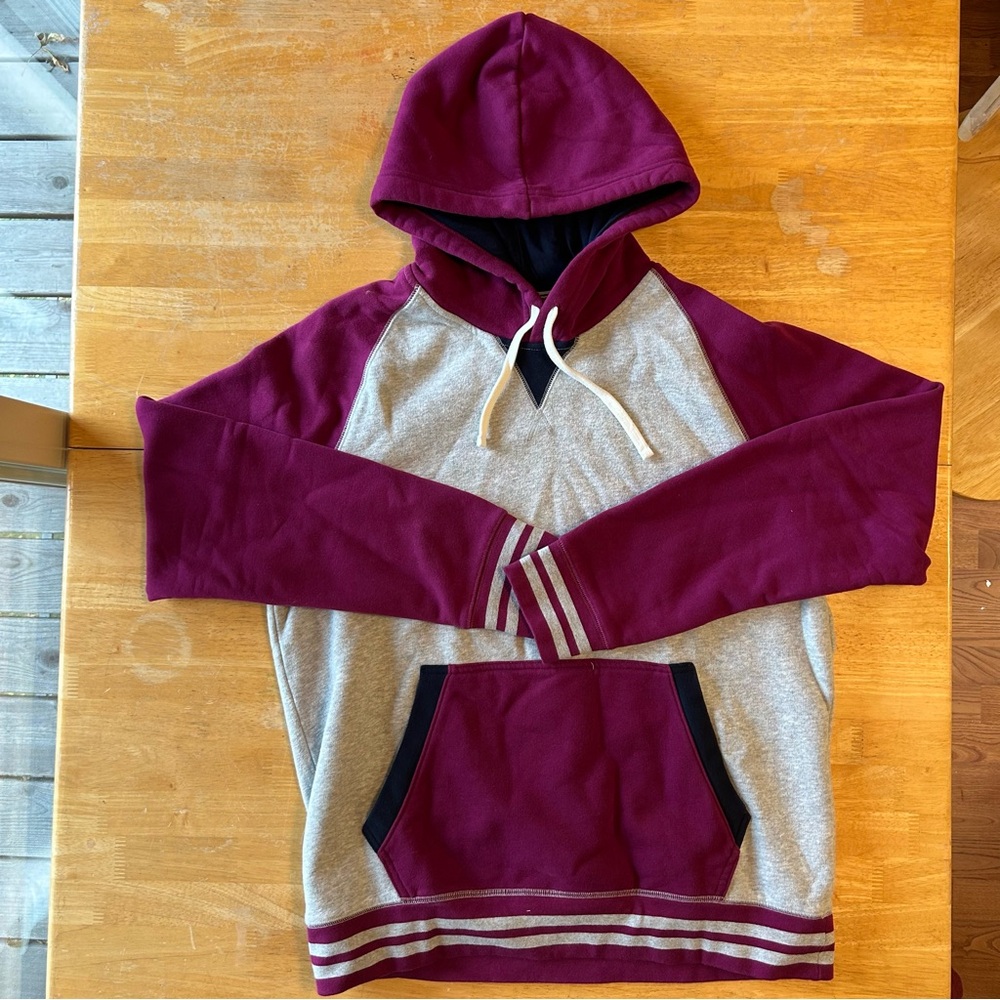 Lands' End Purple and Gray Hoodie